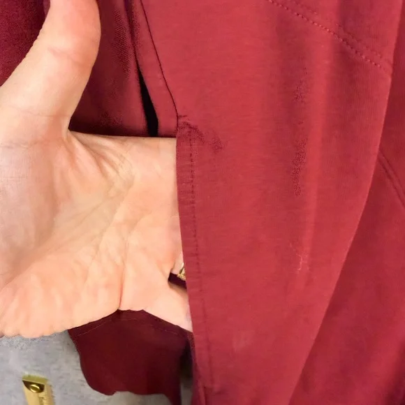 Peruvian Connection Red Oversized hooded Tunic XL - Picture 3 of 9